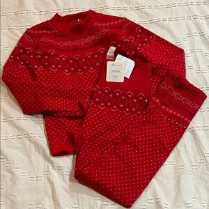 Fabletics Nordic Fair Isle seamless compression set - medium NWOT